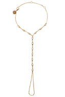 Gold 925 sterling silver shahmaran designed with minimal crystal stones 114