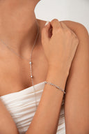 Silver Rectangular link detailed 925 sterling silver bracelet 125