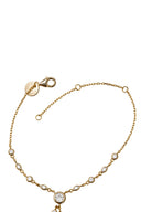 Gold 925 sterling silver slave bracelet with crystal stone details 127