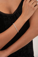 Silver Lock-accented elegant design 925 sterling silver bracelet 145
