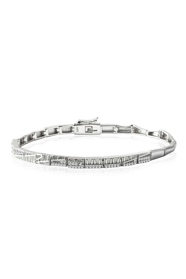 Silver 925 sterling silver bracelet with fully custom-designed elements 146