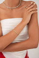 Gold 925 sterling silver bracelet with fully custom-designed elements 146