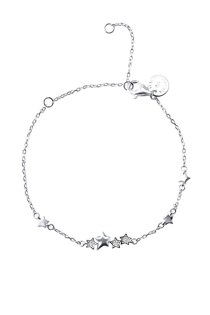 Silver 925 sterling silver bracelet with star details 154