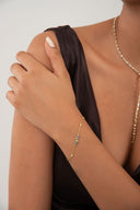 Gold 925 sterling silver bracelet with star details 154