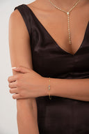 Gold 925 sterling silver bracelet with star details 154