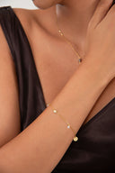 Gold 925 sterling silver bracelet with star details 155