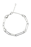 Silver Modern linked 925 sterling silver bracelet 158