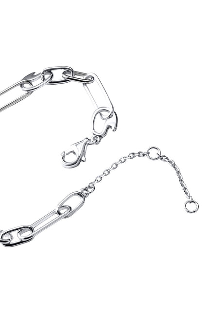 Silver Modern linked 925 sterling silver bracelet 158