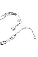 Silver Modern linked 925 sterling silver bracelet 158