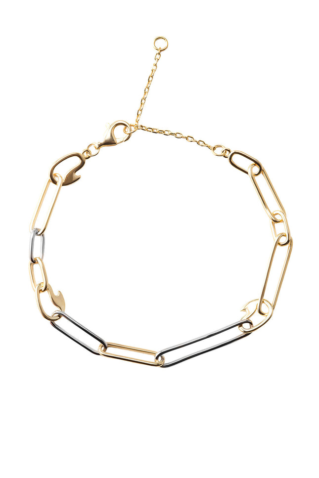 Gold Modern linked 925 sterling silver bracelet 158