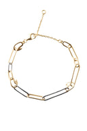 Gold Modern linked 925 sterling silver bracelet 158