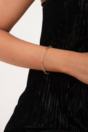 Gold Modern linked 925 sterling silver bracelet 158