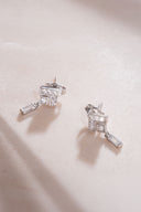 Silver 925 silver earrings with crystal stone detail 01