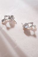 Silver 925 sterling silver earrings with pear and stone details 02