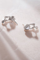 Silver 925 sterling silver earrings with pear and stone details 02