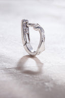 Silver 925 sterling silver crystal stone detailed cartilage earrings 04