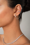 Silver 925 sterling silver crystal stone detailed cartilage earrings 04