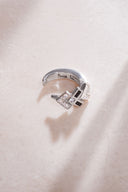 Silver 925 sterling silver cartilage earrings with crystal stone details 05