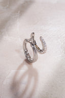 Silver 925 sterling silver earrings with shiny stones 07