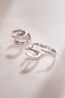 Silver 925 sterling silver earrings with shiny stones 07