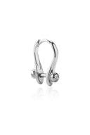 Silver Wave-form detailed 925 sterling silver earring 133