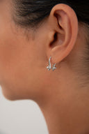 Silver Wave-form detailed 925 sterling silver earring 133