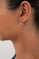 Silver Wave-form detailed 925 sterling silver earring 133