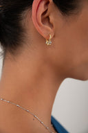 Gold Wave-form detailed 925 sterling silver earring 133