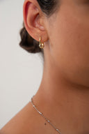 Gold Wave-form detailed 925 sterling silver earring 133