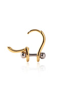 Gold Wave-form detailed 925 sterling silver earring 133