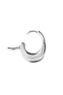 Silver Curved form detailed 925 sterling silver earring 134