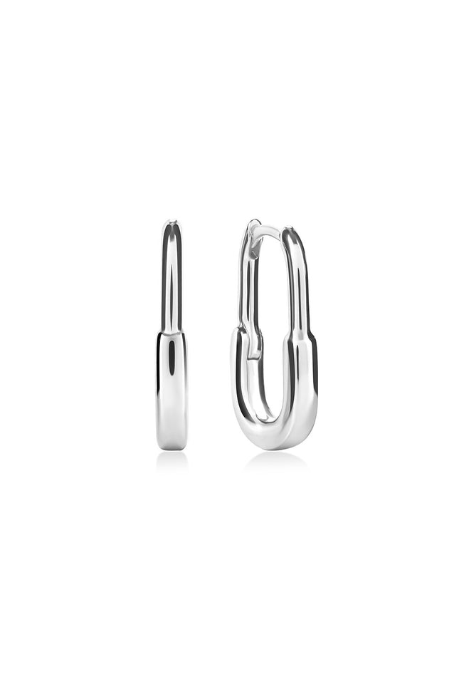 Silver Oval shaped 925 sterling silver earring 135
