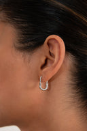 Silver Oval shaped 925 sterling silver earring 135