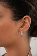 Silver Oval shaped 925 sterling silver earring 135