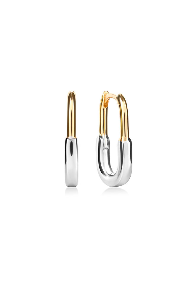 Gold Oval shaped 925 sterling silver earring 135