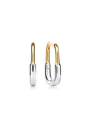 Gold Oval shaped 925 sterling silver earring 135
