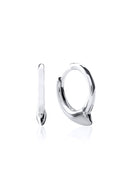 Silver minimal curved detail 925 sterling silver earring 139