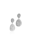 Silver 925 sterling silver dangling earrings with crystal stones 160