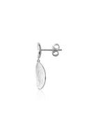 Silver 925 sterling silver dangling earrings with crystal stones 160