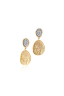 Gold 925 sterling silver dangling earrings with crystal stones 160