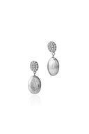 Silver 925 sterling silver dangling earrings with crystal stones 161