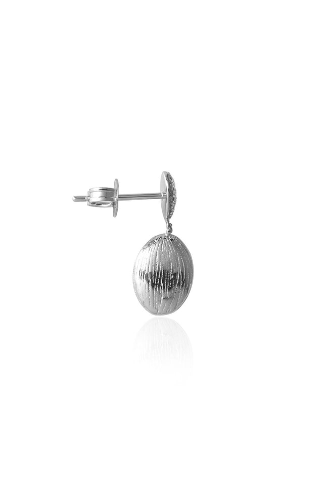 Silver 925 sterling silver dangling earrings with crystal stones 161