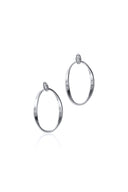 Silver 925 sterling silver earrings with oval shape and crystal stone detail 165