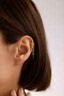 Gold Dangling shiny 925 sterling silver cartilage earrings 221