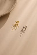 Gold Dangling shiny 925 sterling silver cartilage earrings 221