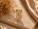 Gold 925 sterling silver piercing with chain and stone details 224