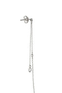 Silver Crystal stone and chain detailed 925 sterling silver earrings 93