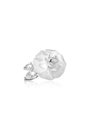 Silver 925 Sterling silver earrings with rose and stone details 96