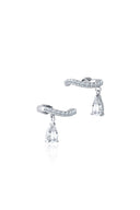 Silver 925 sterling silver cartilage earrings with crystal stone details 97