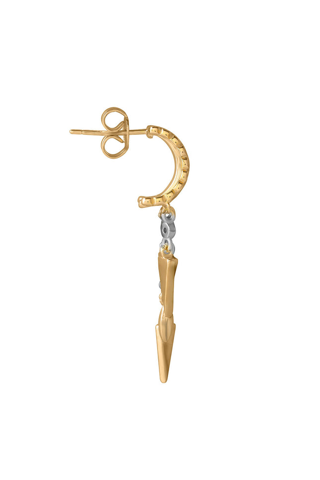 Gold Short 925 sterling silver earrings with shiny stone arrangement details 99